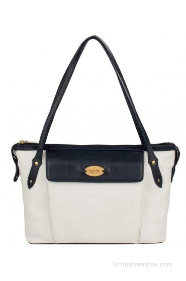 Hidesign Sb Cordelia 01 Ge White Midnight Blue Tote Bag